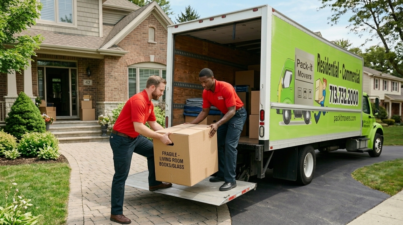 Pack-It Movers crew during a local Houston move